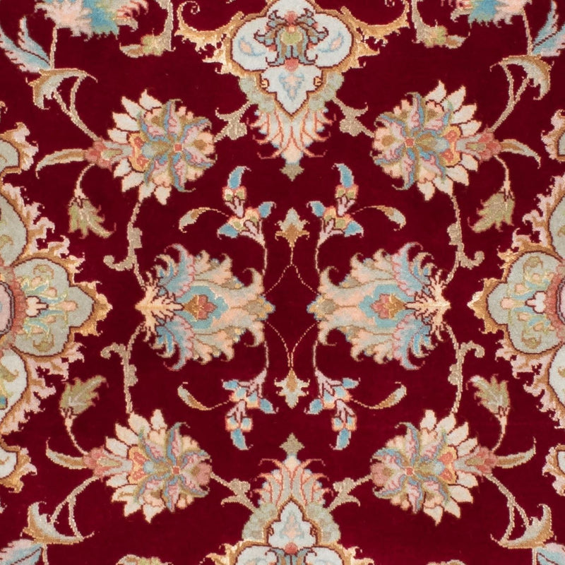 Løber Persisk tæppe - Tabriz - 206 x 78 cm - mørkerød