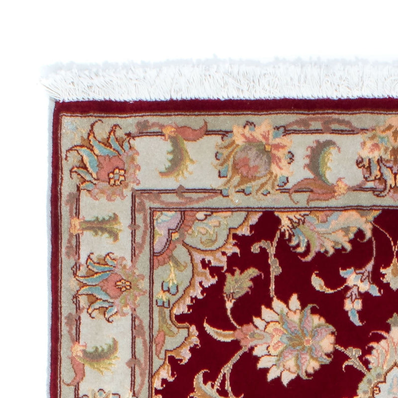 Løber Persisk tæppe - Tabriz - 206 x 78 cm - mørkerød