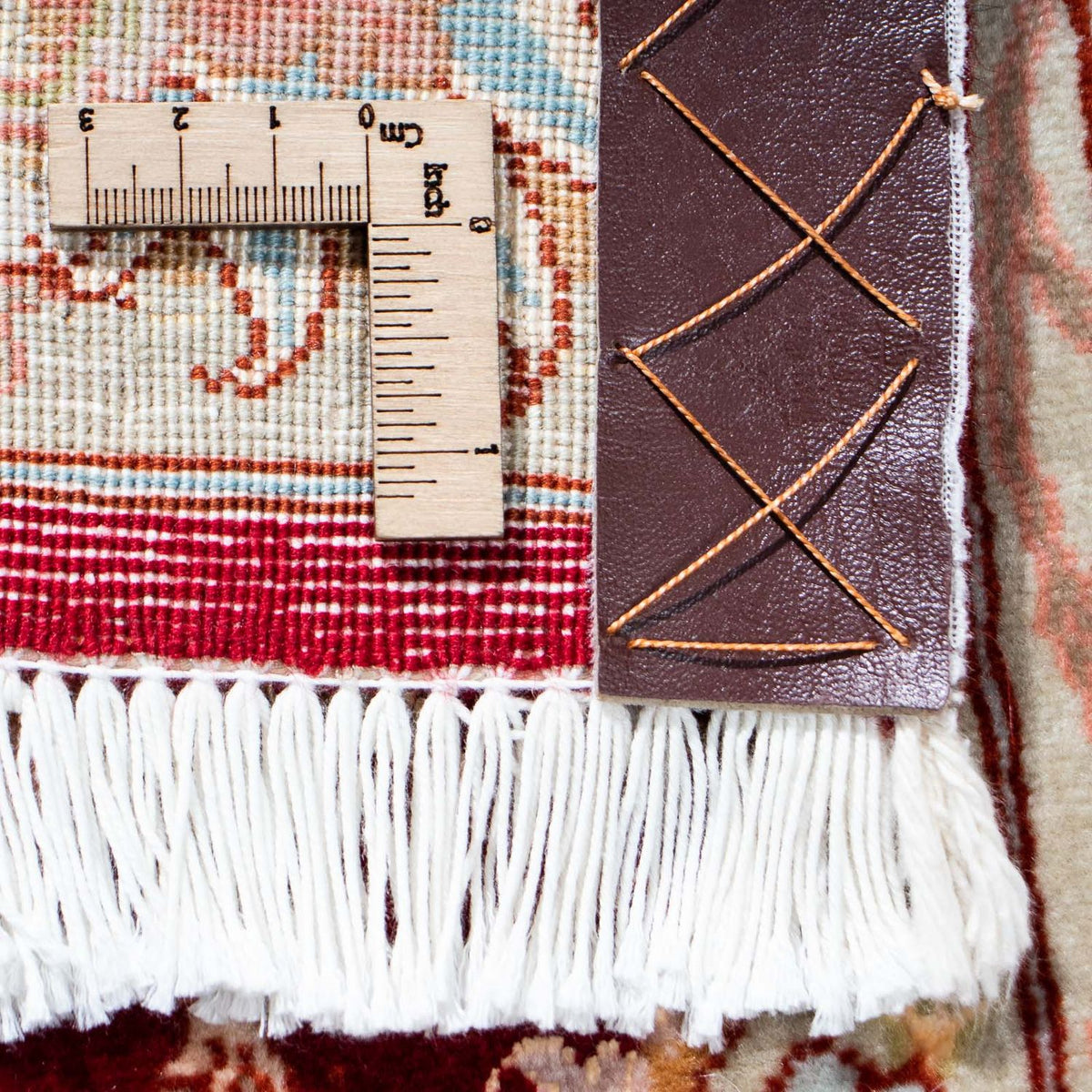 Løber Persisk tæppe - Tabriz - 206 x 78 cm - mørkerød