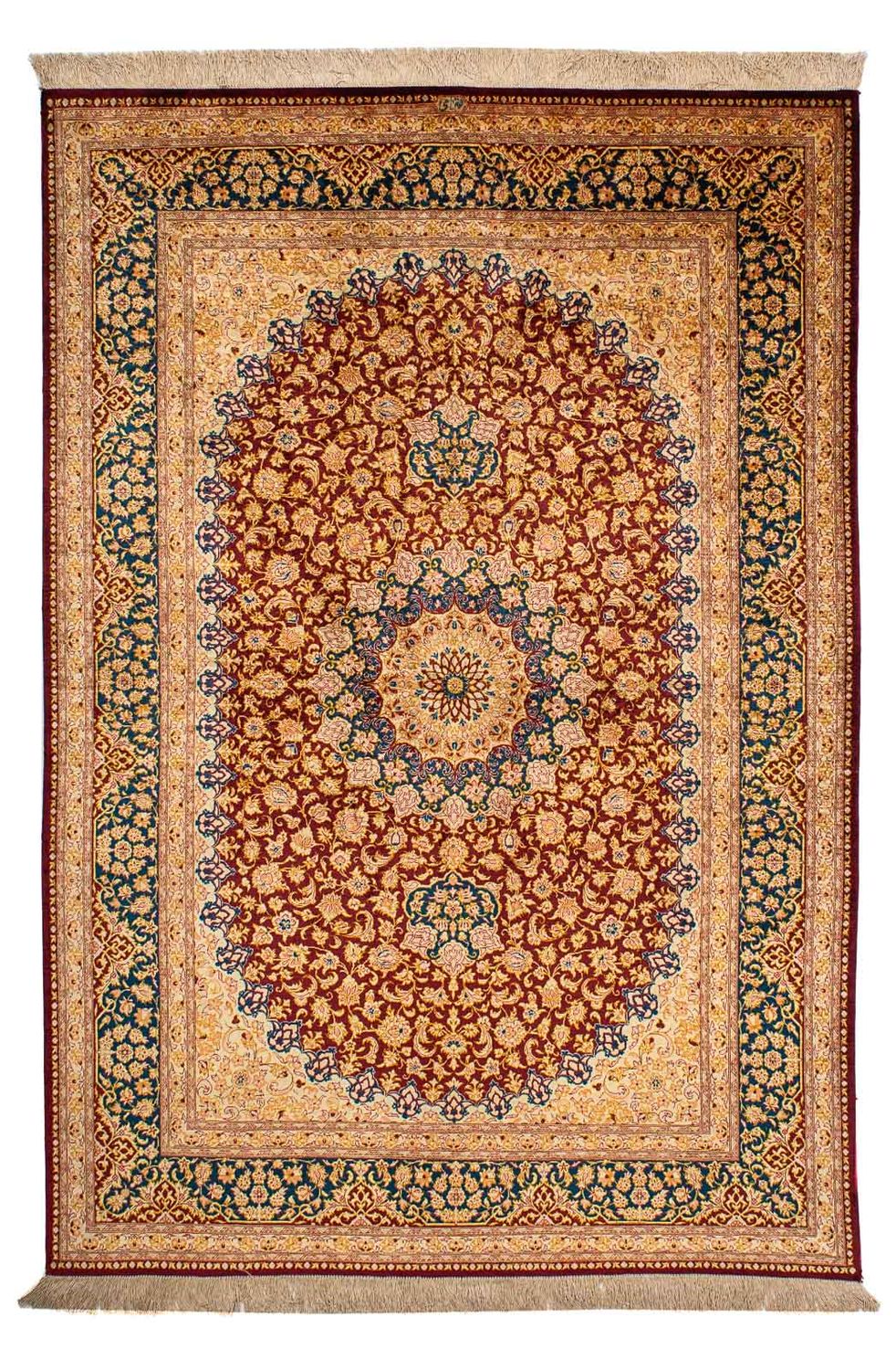 Silketæppe - China Silk - 198 x 137 cm - flerfarvet