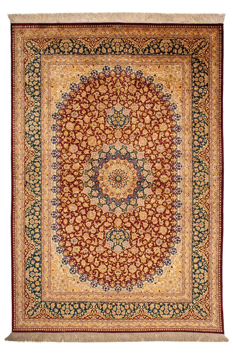 Silketæppe - China Silk - 198 x 137 cm - flerfarvet