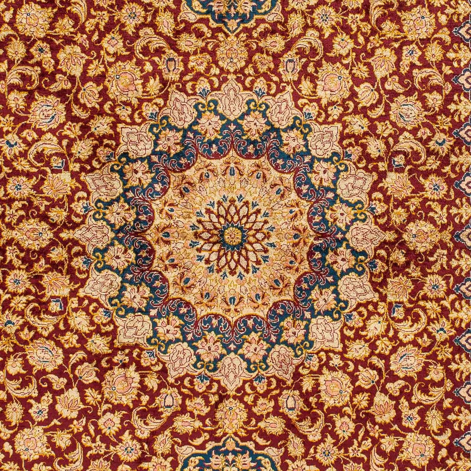 Silketæppe - China Silk - 198 x 137 cm - flerfarvet