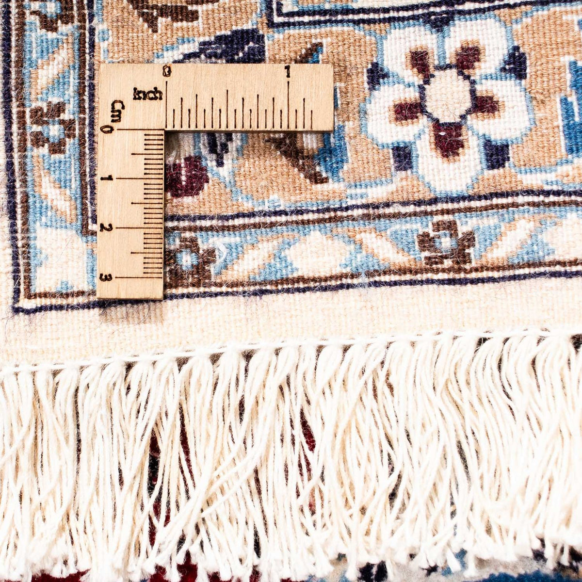 Persisk tæppe - Nain - Premium - 242 x 158 cm - mørkerød