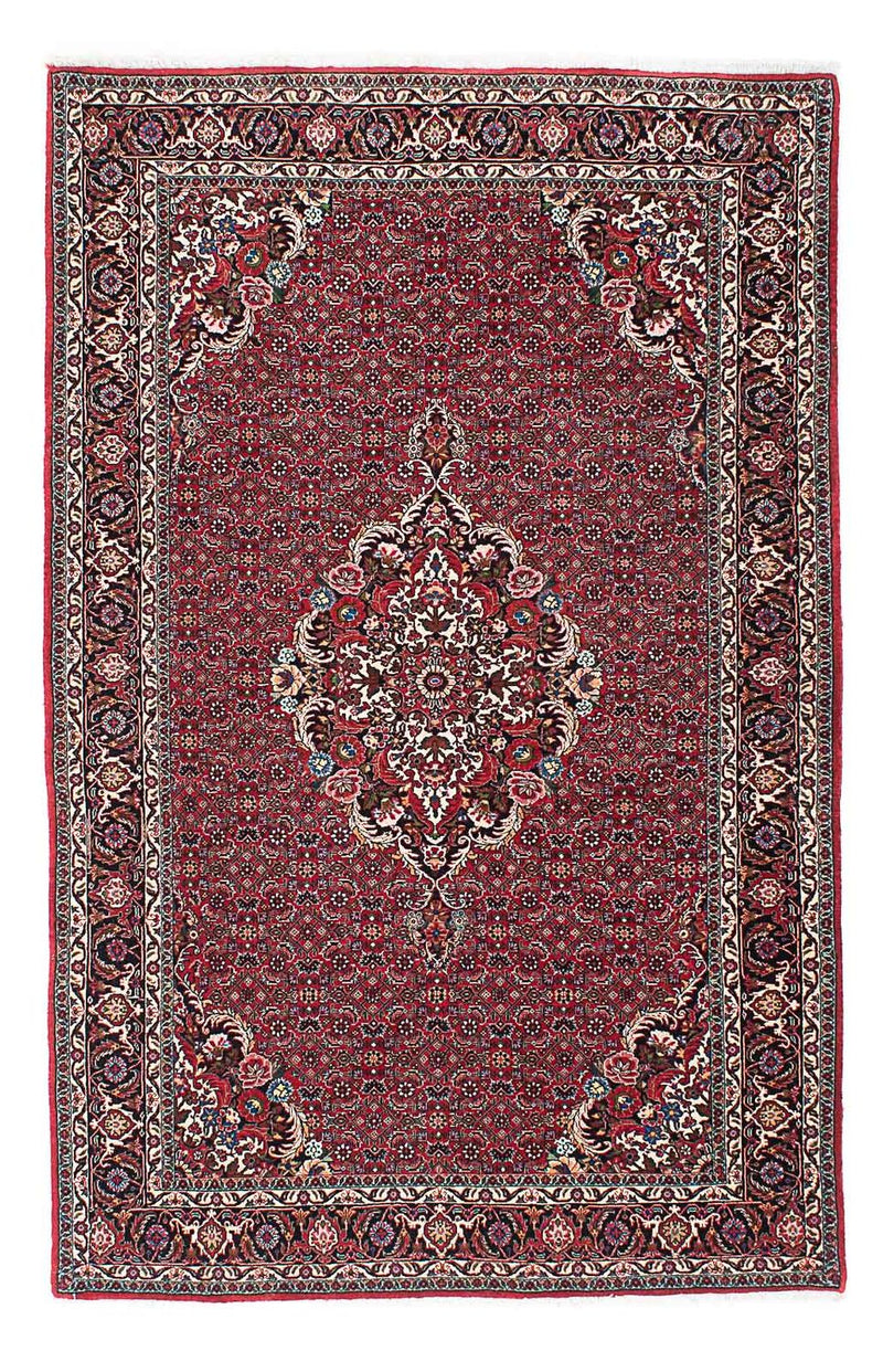Persisk tæppe - Bijar - 211 x 132 cm - rød