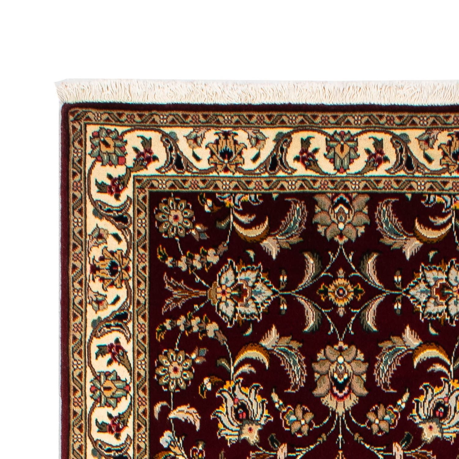 Løber Persisk tæppe - Tabriz - Royal - 317 x 88 cm - mørkerød