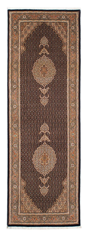 Løber Persisk tæppe - Tabriz - 248 x 81 cm - mørkeblå
