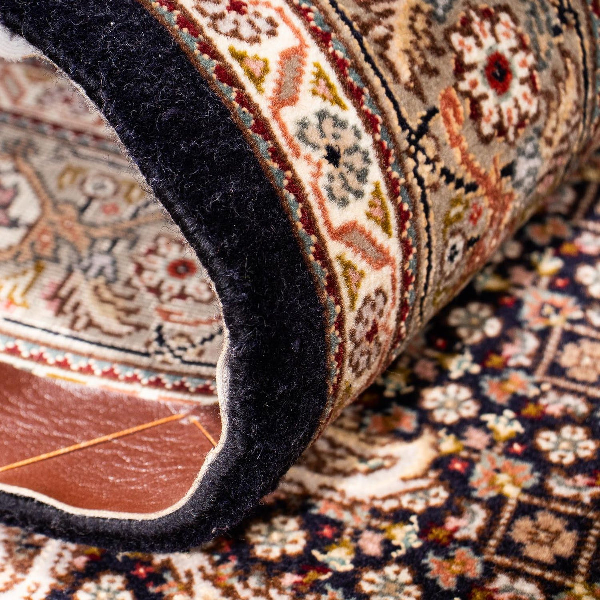 Løber Persisk tæppe - Tabriz - 248 x 81 cm - mørkeblå