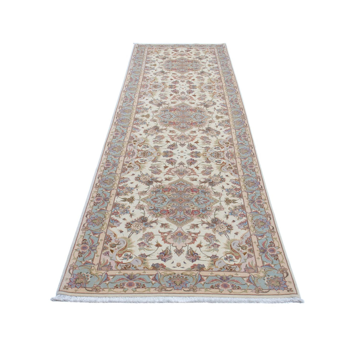 Løber Persisk tæppe - Tabriz - Royal - 360 x 90 cm - beige