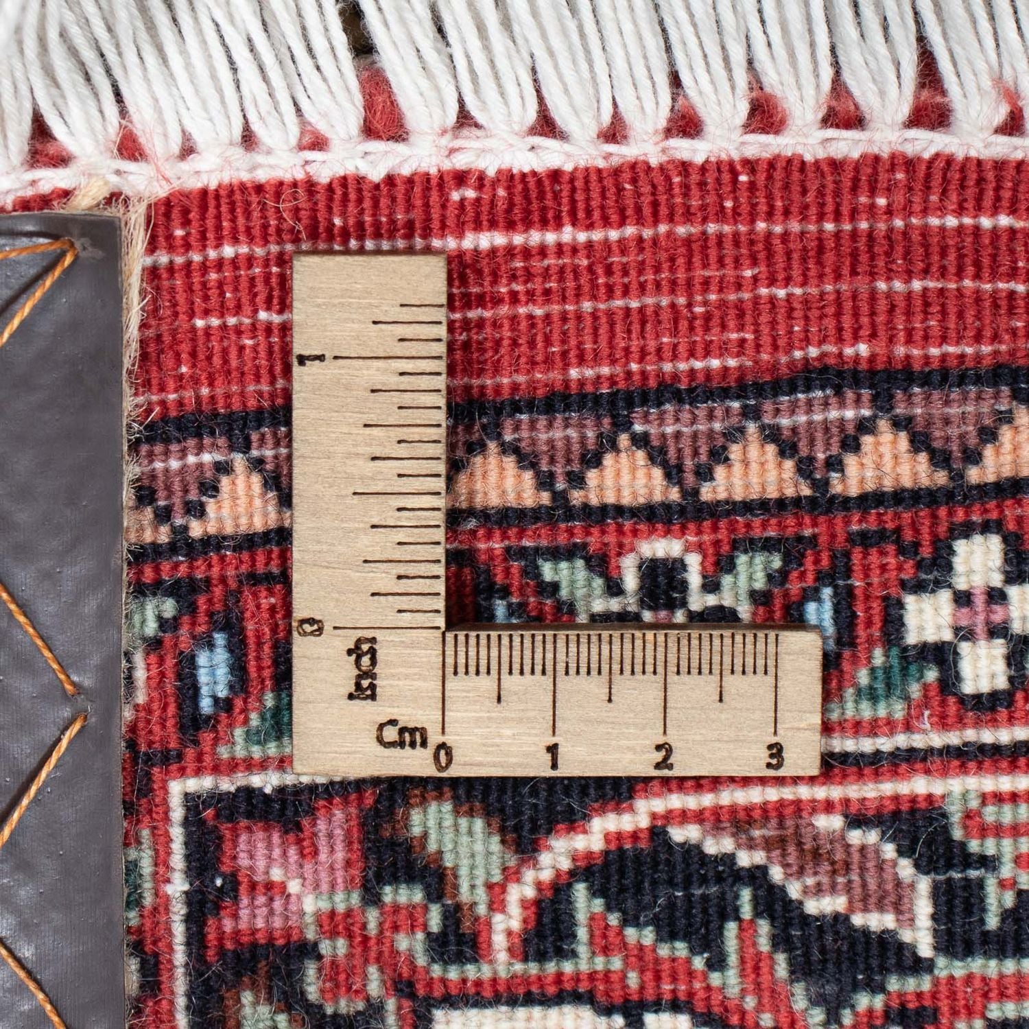 Løber Persisk tæppe - Bijar - 346 x 82 cm - mørkerød