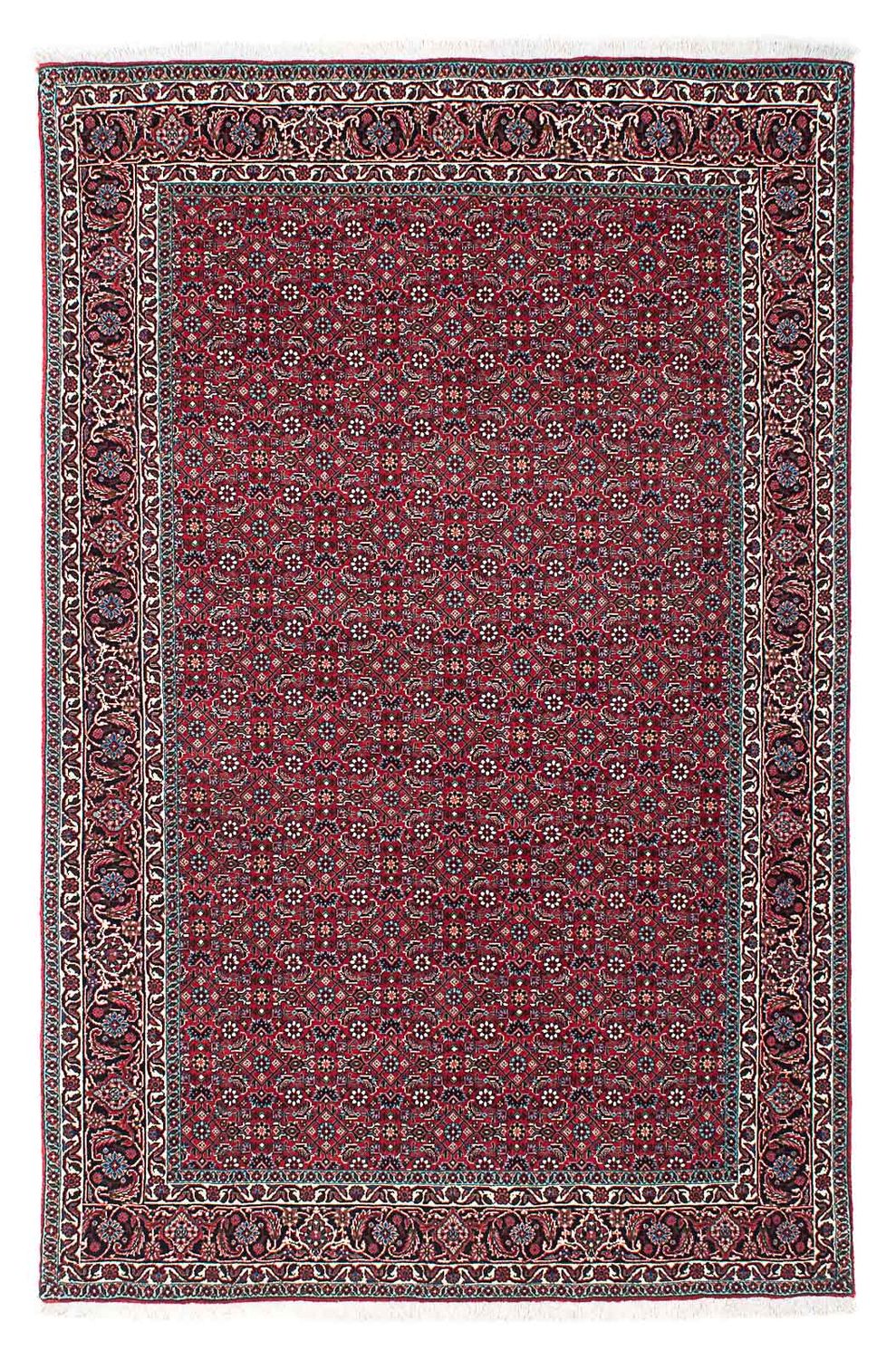 Persisk tæppe - Bijar - 209 x 132 cm - rød
