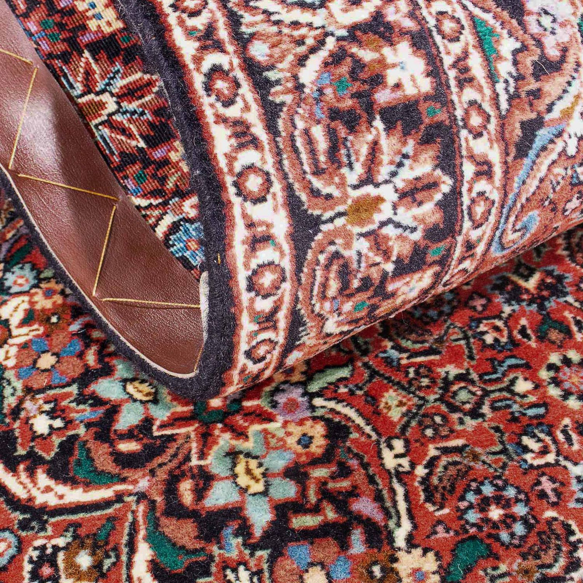 Persisk tæppe - Bijar - 142 x 67 cm - lysrød