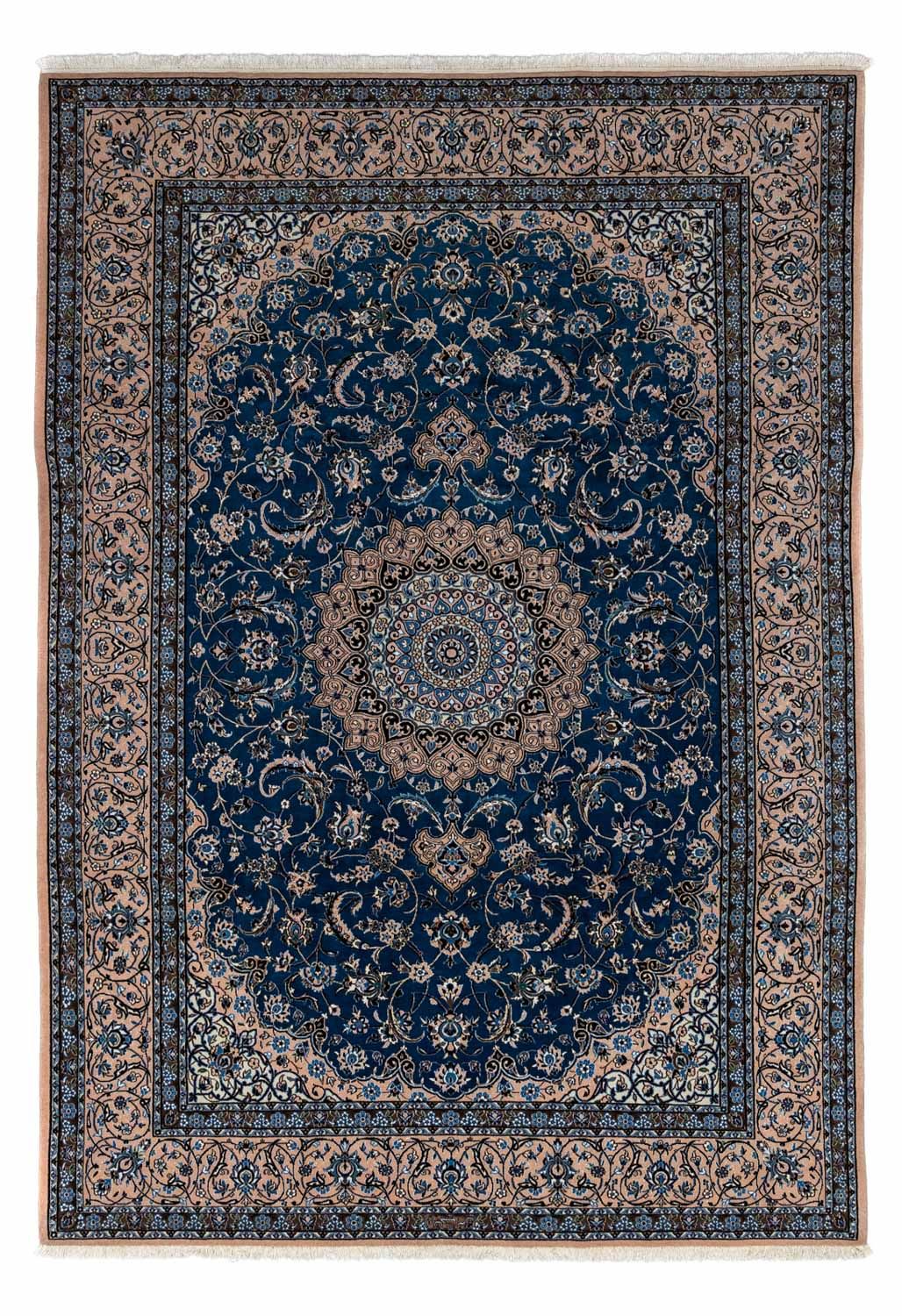 Persisk tæppe - Nain - Royal - 348 x 245 cm - mørkeblå