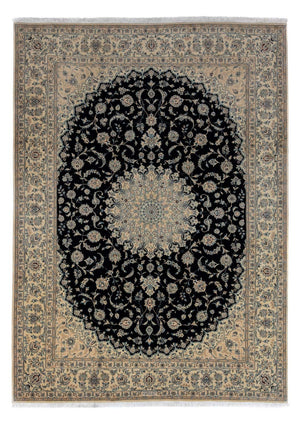 Persisk tæppe - Nain - Royal - 344 x 250 cm - sort
