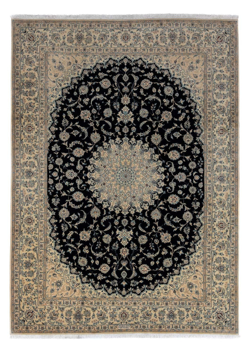 Persisk tæppe - Nain - Royal - 344 x 250 cm - sort