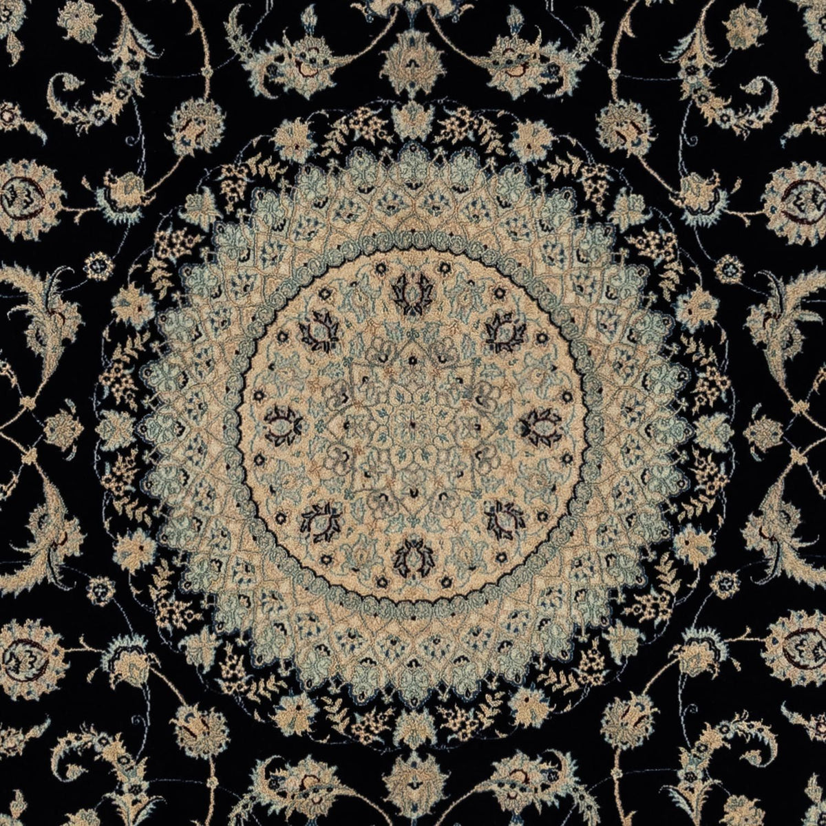 Persisk tæppe - Nain - Royal - 300 x 247 cm - sort