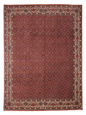 Persisk tæppe - Bijar - 308 x 254 cm - mørkerød