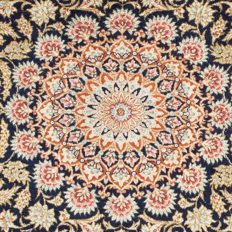 Persisk tæppe - Ghom - 120 x 79 cm - mørkeblå