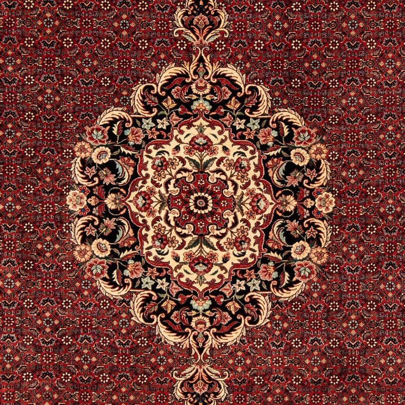 Persisk tæppe - Bijar - 272 x 204 cm - mørkerød