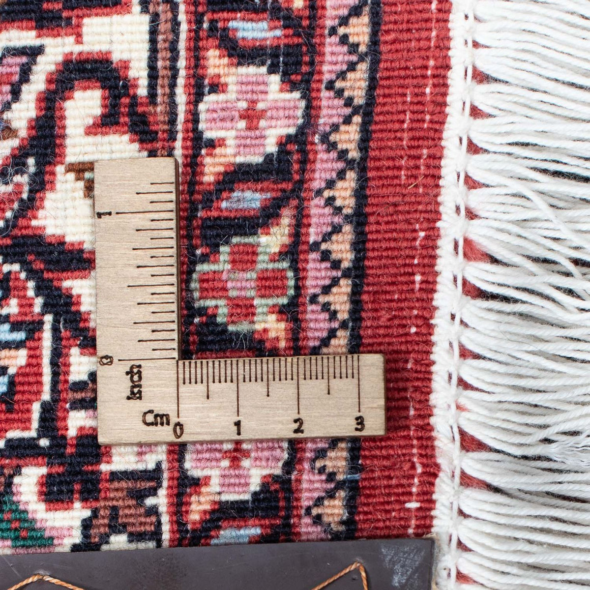 Løber Persisk tæppe - Bijar - 363 x 83 cm - mørkerød