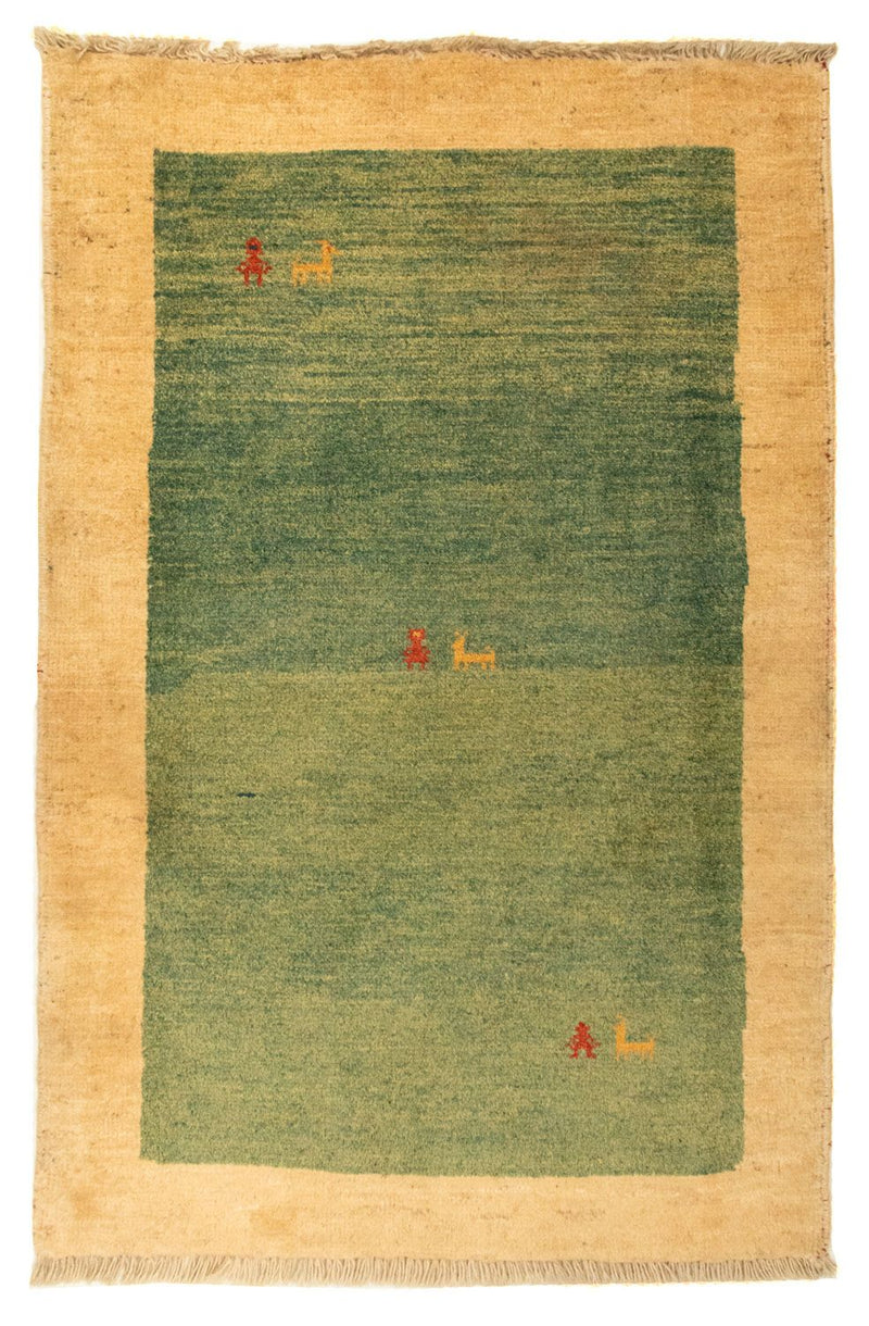 Gabbeh-tæppe - Persisk - 125 x 87 cm - grøn