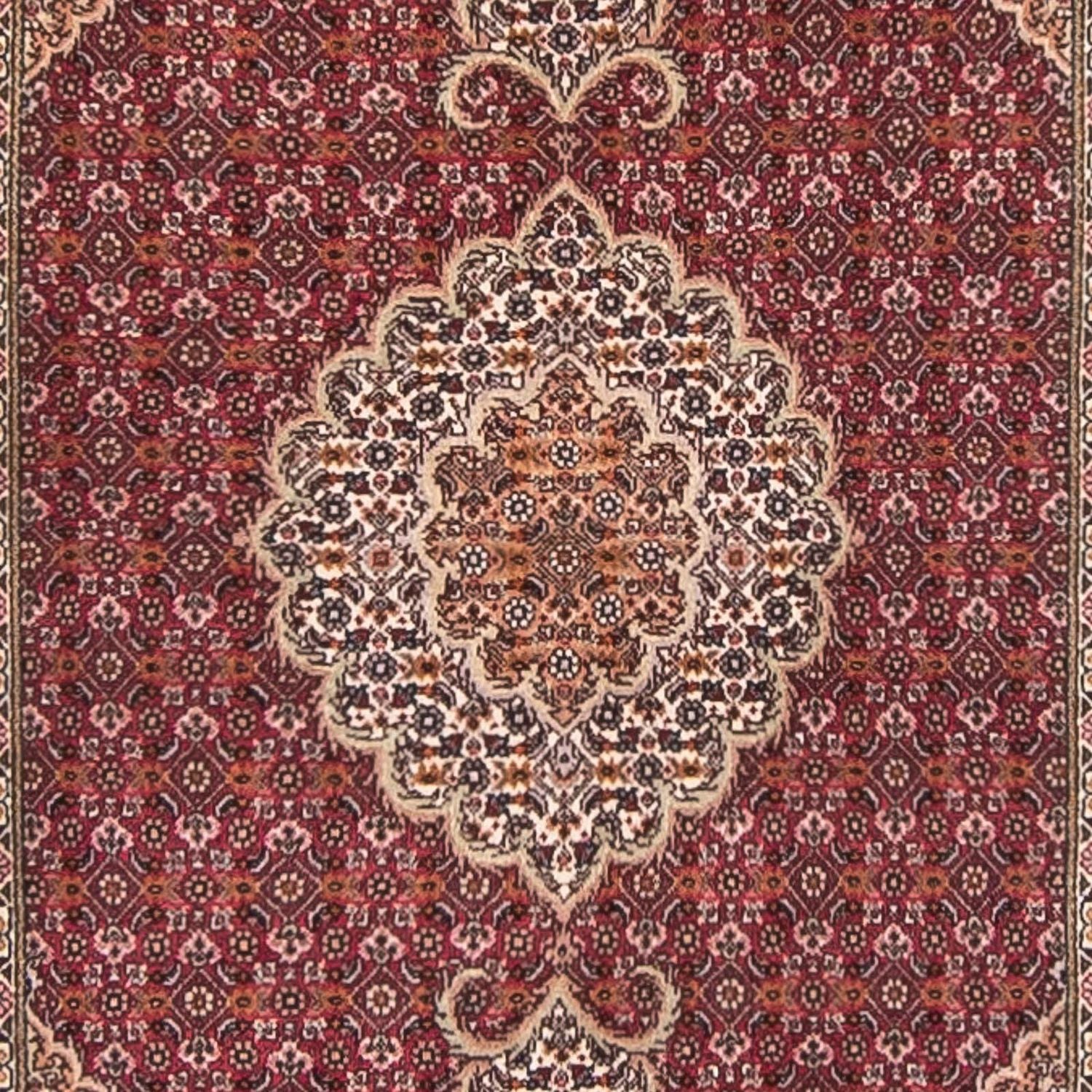Løber Persisk tæppe - Tabriz - 351 x 83 cm - mørkerød