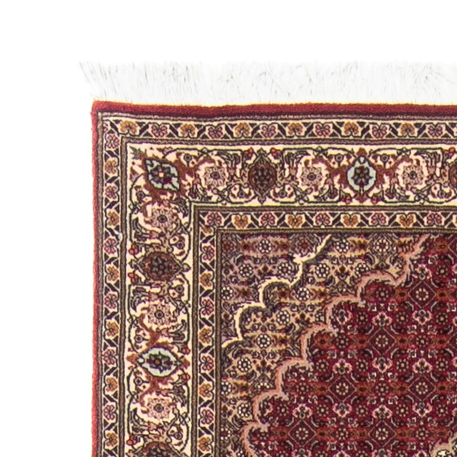 Løber Persisk tæppe - Tabriz - 351 x 83 cm - mørkerød