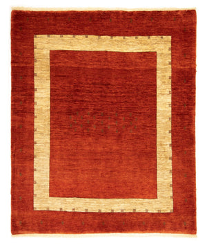 Gabbeh Tæppe - Loribaft Persisk - 215 x 180 cm - rød