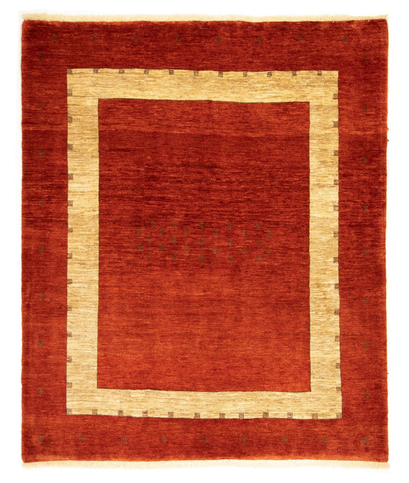 Gabbeh Tæppe - Loribaft Persisk - 215 x 180 cm - rød