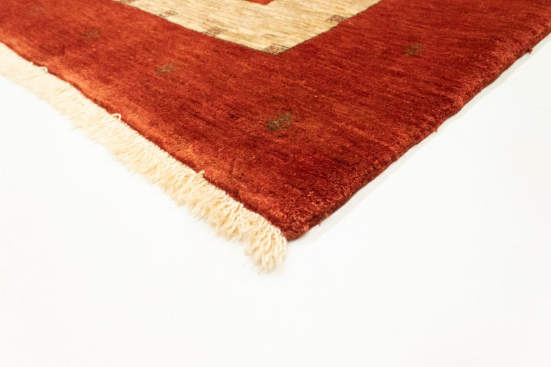 Gabbeh Tæppe - Loribaft Persisk - 215 x 180 cm - rød