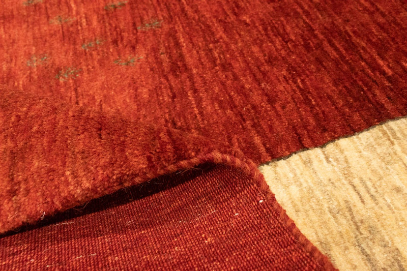 Gabbeh Tæppe - Loribaft Persisk - 215 x 180 cm - rød