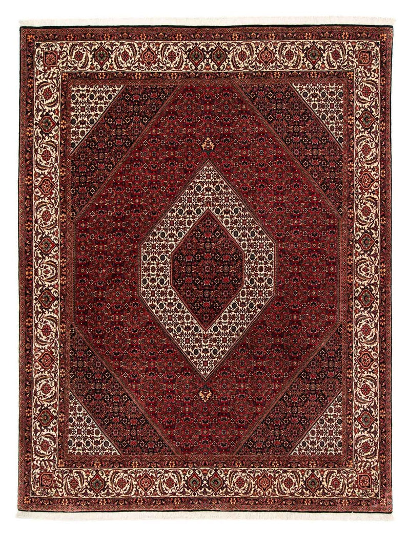 Persisk tæppe - Bijar - 250 x 200 cm - mørkerød