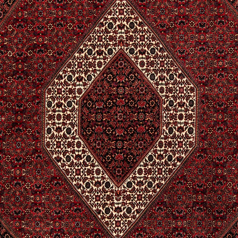 Persisk tæppe - Bijar - 250 x 200 cm - mørkerød