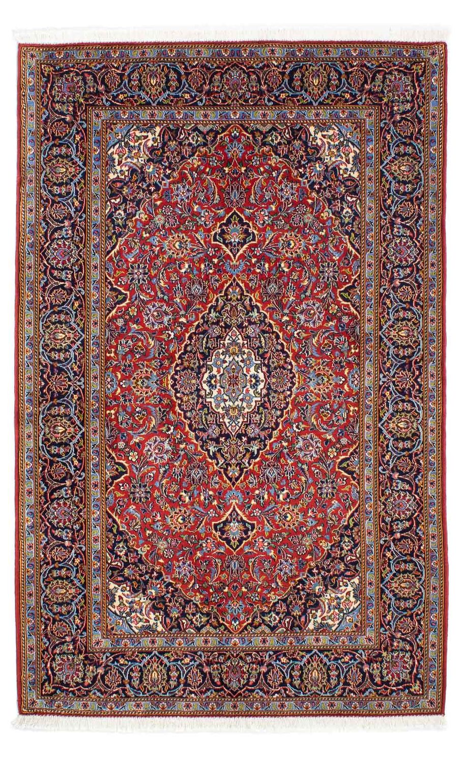 Persisk tæppe - Keshan - 216 x 142 cm - rød