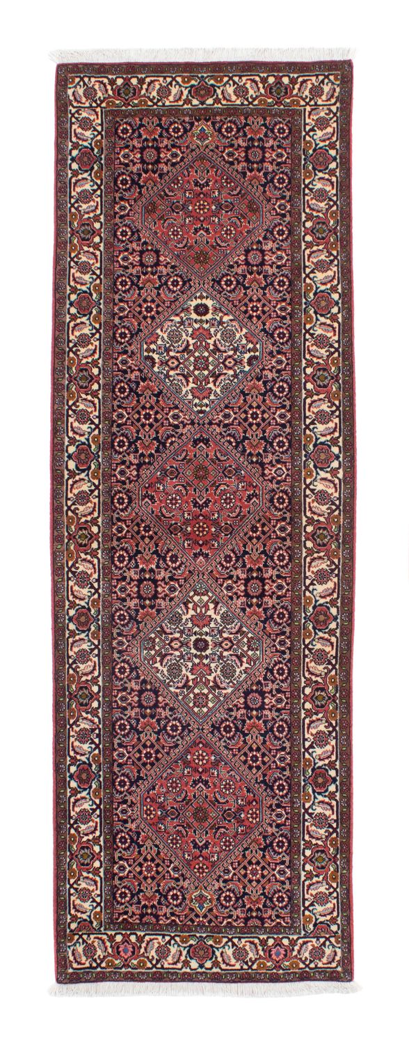 Løber Persisk tæppe - Bijar - 258 x 83 cm - lysrød