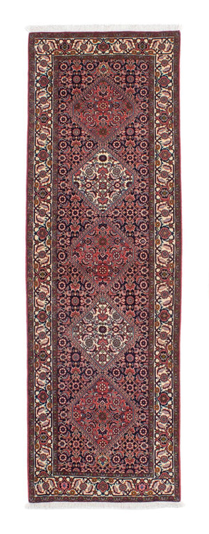 Løber Persisk tæppe - Bijar - 258 x 83 cm - lysrød