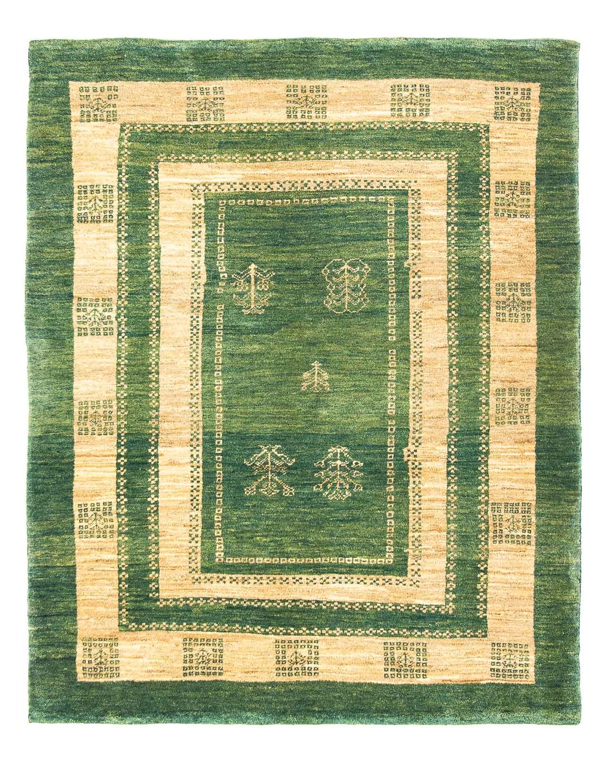 Gabbeh-tæppe - Persisk - 188 x 151 cm - grøn