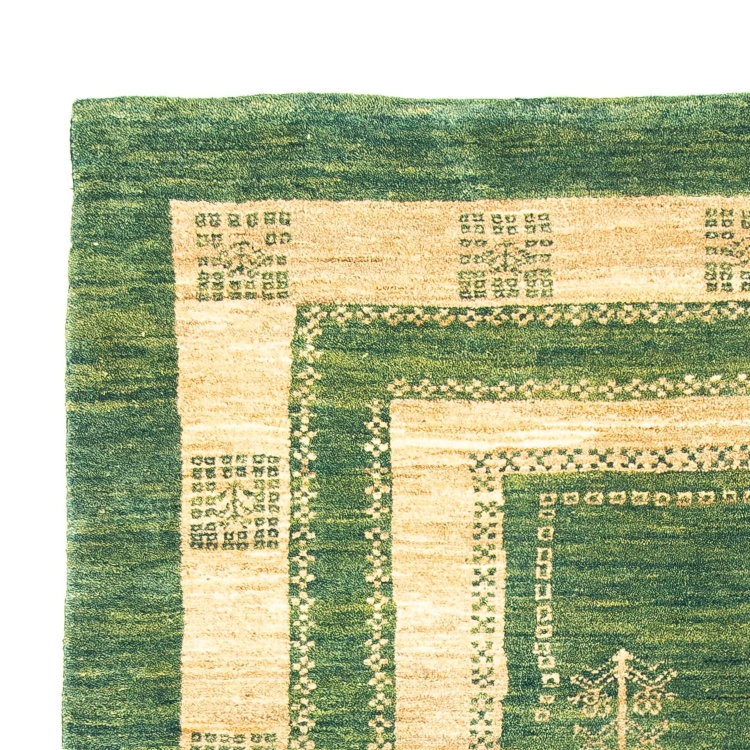 Gabbeh-tæppe - Persisk - 188 x 151 cm - grøn