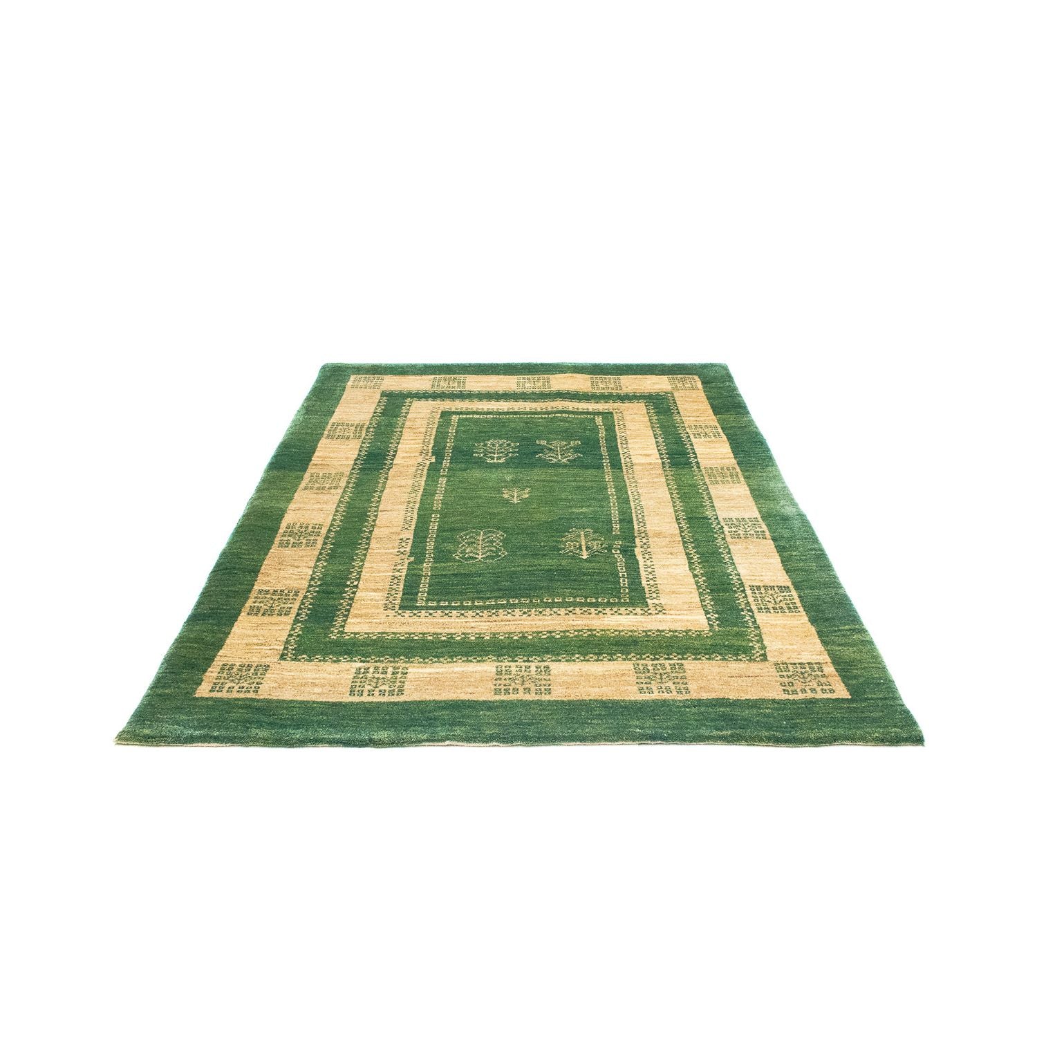 Gabbeh-tæppe - Persisk - 188 x 151 cm - grøn
