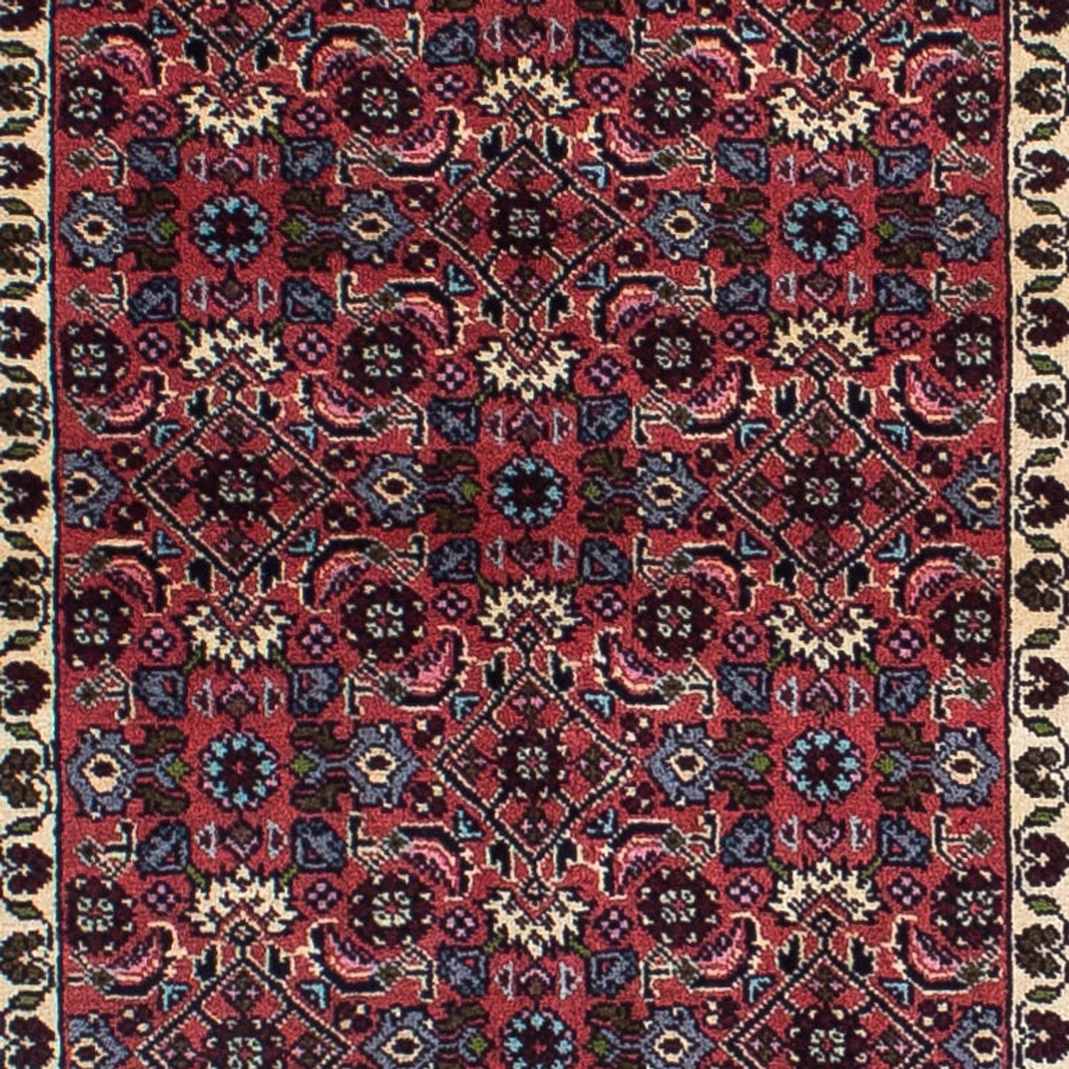 Løber Persisk tæppe - Bijar - 294 x 84 cm - mørkerød