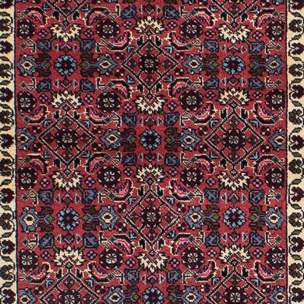 Løber Persisk tæppe - Bijar - 294 x 84 cm - mørkerød