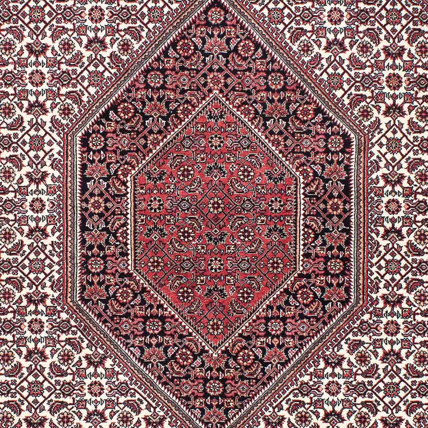 Persisk tæppe - Bijar - 202 x 152 cm - lysrød