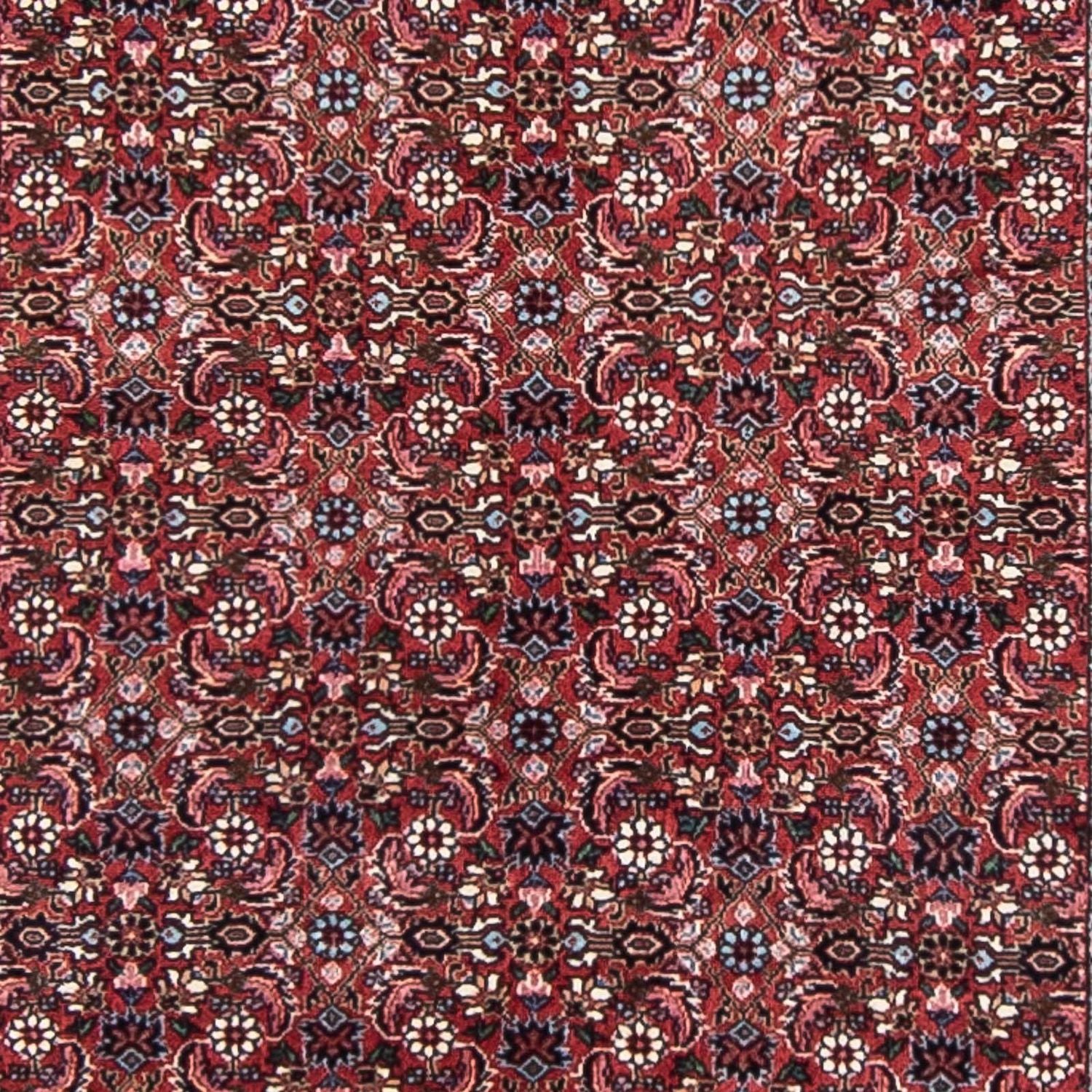Løber Persisk tæppe - Bijar - 385 x 84 cm - mørkerød