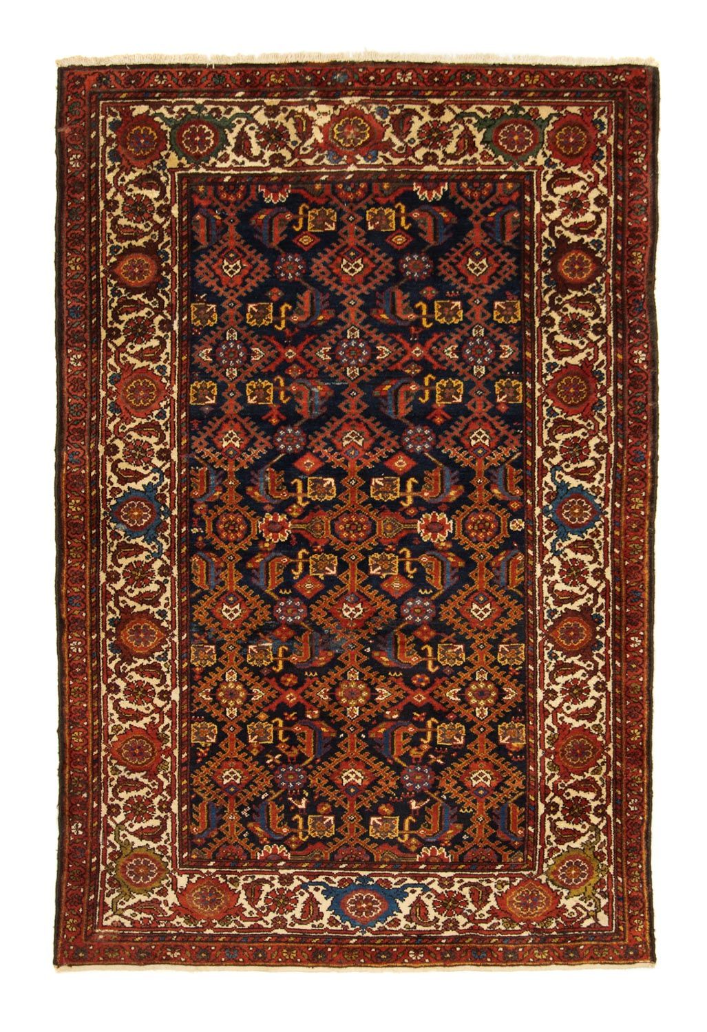 Persisk tæppe - Nomadisk - 194 x 126 cm - mørkeblå