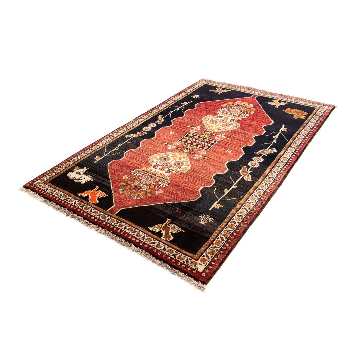 Persisk tæppe - Nomadisk - 202 x 127 cm - mørkeblå