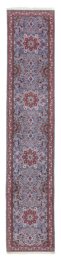 Løber Persisk tæppe - Isfahan - Premium - 438 x 80 cm - lilla