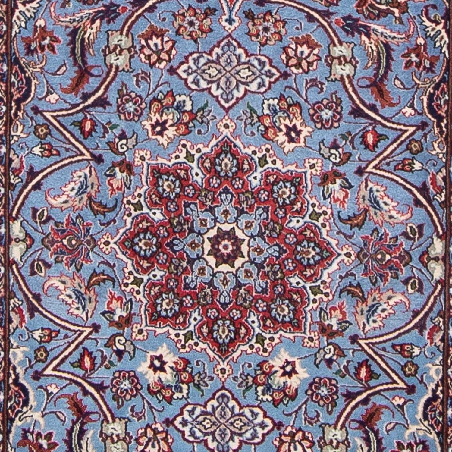 Løber Persisk tæppe - Isfahan - Premium - 438 x 80 cm - lilla