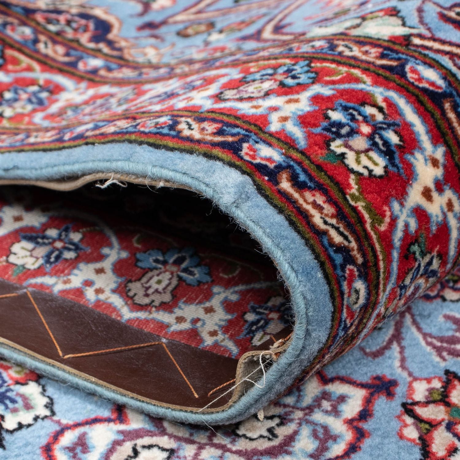 Løber Persisk tæppe - Isfahan - Premium - 438 x 80 cm - lilla