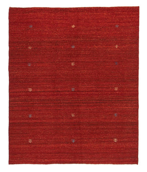 Gabbeh-tæppe - Persisk - 189 x 152 cm - rød
