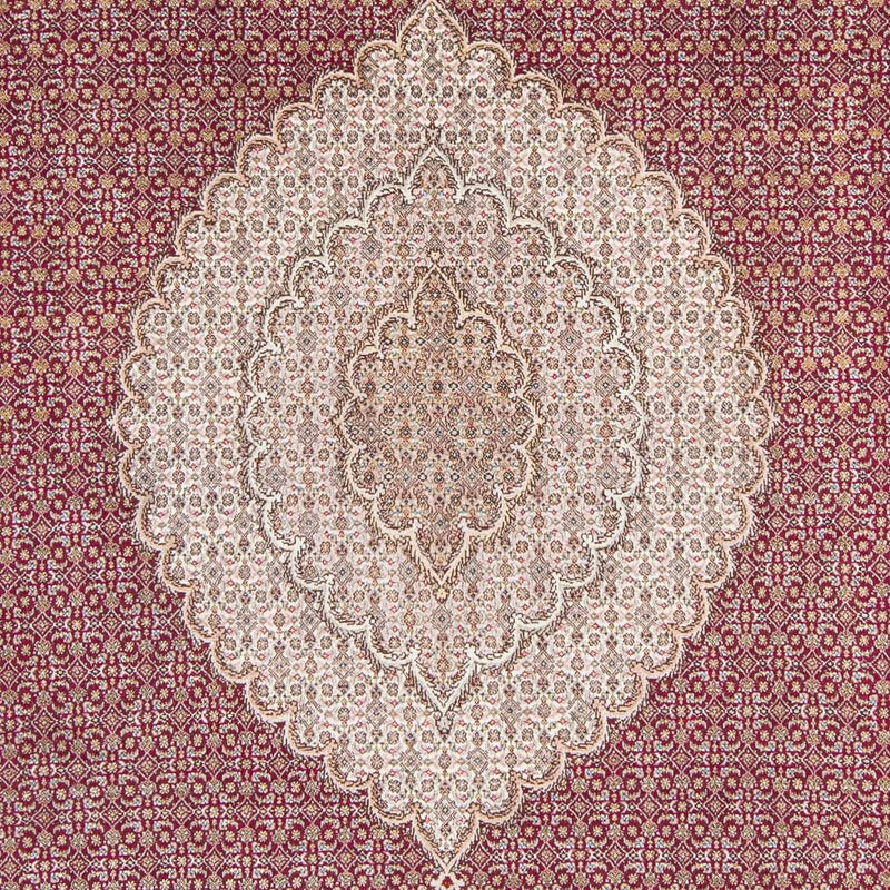 Persisk tæppe - Tabriz - 308 x 200 cm - mørkerød