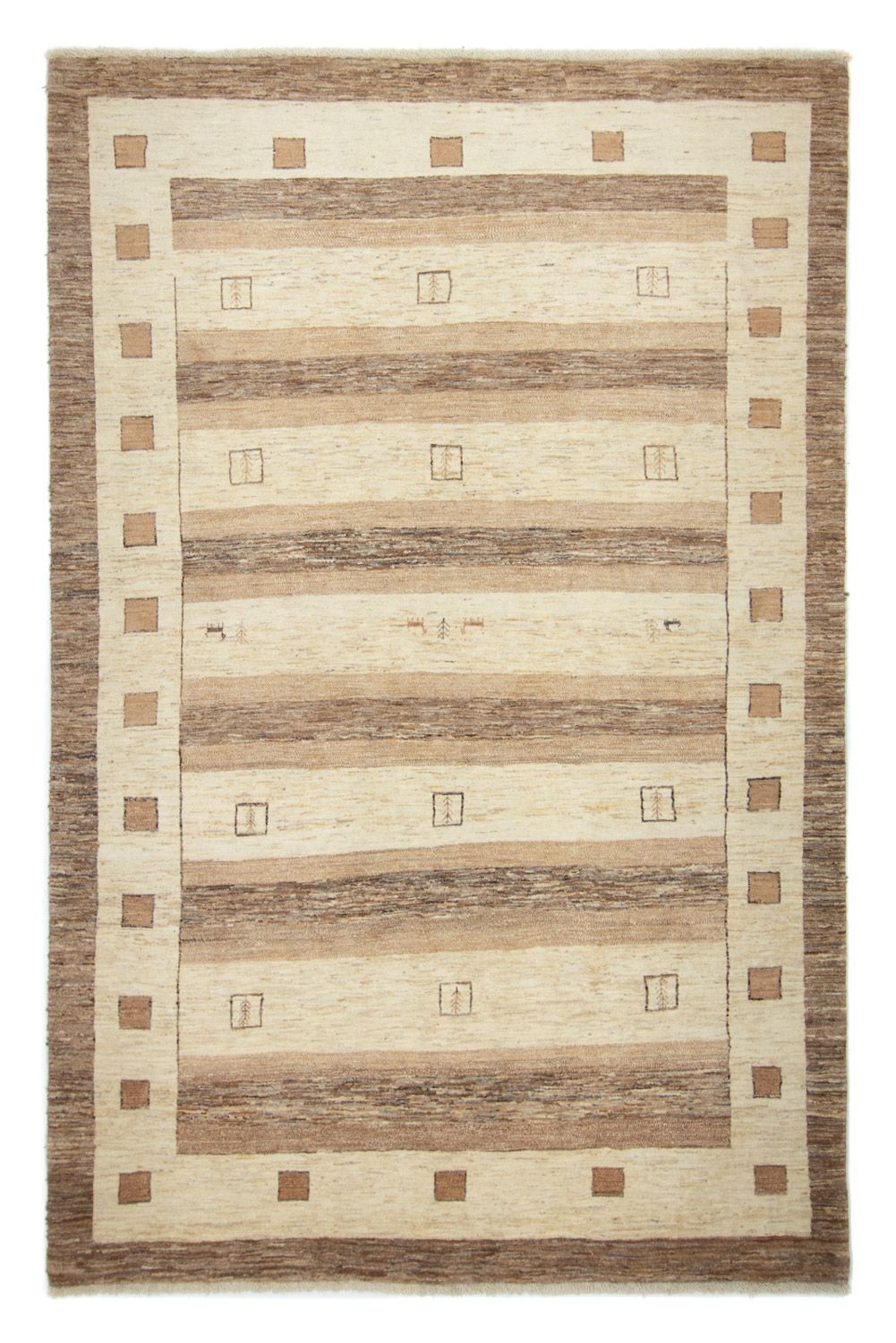 Gabbeh-tæppe - Persisk - 295 x 197 cm - beige